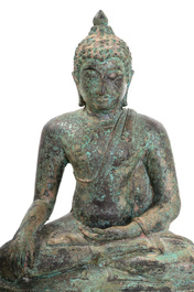 Three bronze sculptures of Buddha, Burma and Thailand, 18th/19th C.