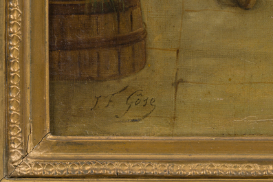 Jean-Fran&ccedil;ois Gose (1827-1870): The apple harvest, oil on canvas