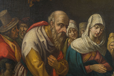 Flemish school, follower of Hendrick Goltzius (1558-1617): The circumcision of Christ, oil on canvas, 17th C.