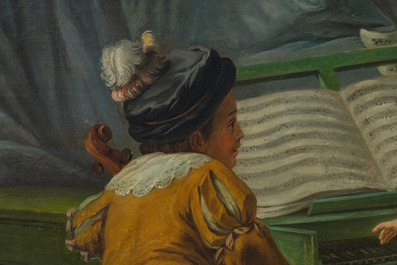 French school, follower of Charles-Andr&eacute; (Carle) Van Loo (1705-1765): Allegory of music, oil on canvas, late 18th C.
