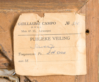 Albert Saverys (1886-1964): Sunlit garden with playing children, oil on canvas, (1948)