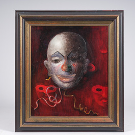 Maurice de Vries (1910-1994): Masquerade, oil on board