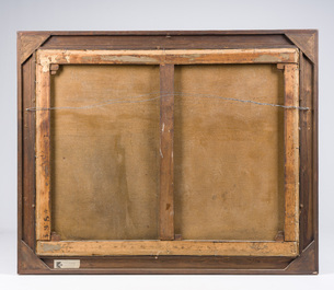 Joseph Geirnaert (1790-1859): 'Chez le notaire', huile sur toile, dat&eacute; 1837