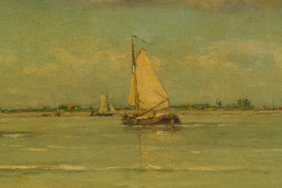Paul Jean Clays (1817-1900, &agrave; la mani&egrave;re de): Marine, huile sur toile, dat&eacute; 1878