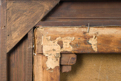 Joseph Geirnaert (1790-1859): 'Chez le notaire', huile sur toile, dat&eacute; 1837