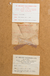 William Henry Nutter (1821-1872): Geanimeerd zicht op de Grote Markt van Brugge met Belfort, aquarel en potlood op papier, gedateerd 1870