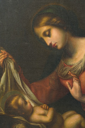 European school, follower of Carlo Dolci (1616-1686): Madonna and Child, oil on canvas, late 18th C.