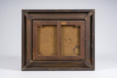 Flemish school, follower of David Teniers (1610-1690): The rich man being led to hell, oil on canvas, ca. 1700