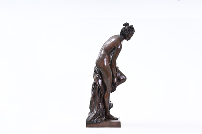 Eug&egrave;ne Cornu (1827-1899): V&eacute;nus sortant du bain ou La baigneuse, bronze &agrave; patine brune