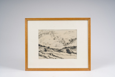 Monogrammed A.C. (Am&eacute;d&eacute;e Cortier, 1921-1976): Dune view, mixed media on paper
