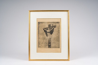 F&eacute;licien Rops (1833-1898): 'Etude pour la Tentation de St Antoine', heliogravure