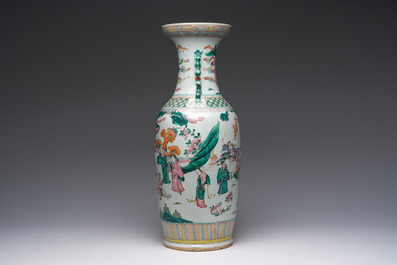 A Chinese famille rose 'Immortals' vase, 19th C.
