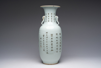 A Chinese doucai 'antiquities' vase, 19th/20th C.