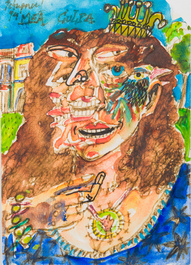 Koen Scherpereel (1961-1997): Acht diverse werken, aquarel op papier, gedateerd (19)94