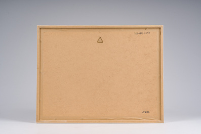 Rodolphe De Saegher (1871-1941): Summer landscape with trees, pastel on paper