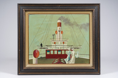 Gaston Bogaert (1918-2008): 'Mer du Nord', olie op board, gedateerd (19)93