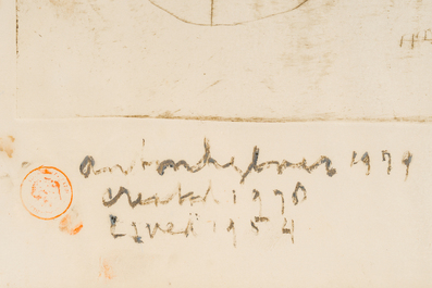 Anton Heyboer (1924-2005): Untitled, etching, dated 1978/79