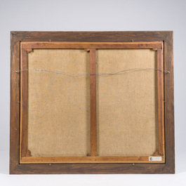 Joseph Geirnaert (1790-1859): Deux int&eacute;rieurs et un discours public, huile sur toile, dat&eacute;s 1830/1831, avec quatre lithographies ajout&eacute;es