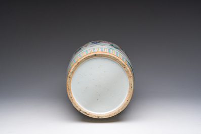 A Chinese famille rose 'Immortals' vase, 19th C.