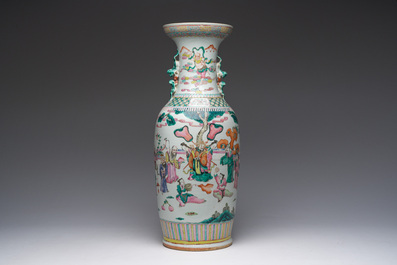 A Chinese famille rose 'Immortals' vase, 19th C.