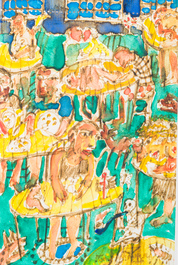 Koen Scherpereel (1961-1997): Acht diverse werken, aquarel op papier, gedateerd (19)94