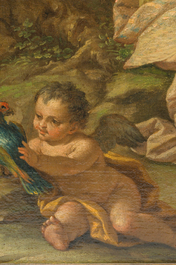 French School: Africa, oil on canvas, 18th C.