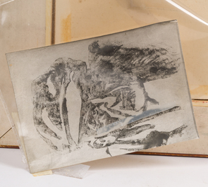 Frits Van den Berghe (1883-1939): Study of a peasant's head, print, probably dated December (19)11