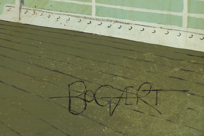 Gaston Bogaert (1918-2008): 'Mer du Nord', olie op board, gedateerd (19)93