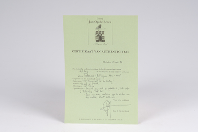 Louis Tielemans (1826-1856): Le campement devant l'auberge, huile sur panneau, dat&eacute; (18)48