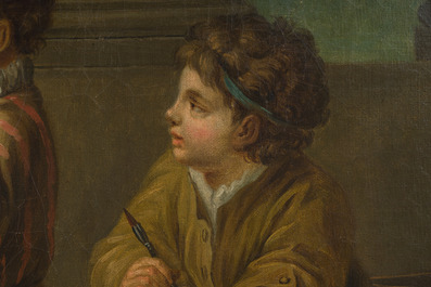 French school, follower of Charles-Andr&eacute; (Carle) Van Loo (1705-1765): Allegory of painting, oil on canvas, late 18th C.