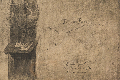 F&eacute;licien Rops (1833-1898): 'Etude pour la Tentation de St Antoine', heliogravure