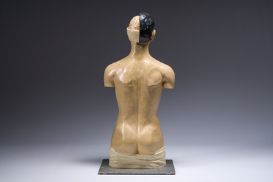 Een Duits handgeschilderd plaasteren anatomisch model, Phywe, tweede derde 20ste eeuw