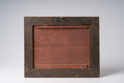 Henry Schouten (1860-1927): Cows in a landscape, oil on board