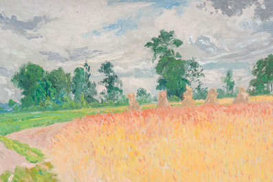 Rodolphe De Saegher (1871-1941): Summer landscape, oil on canvas