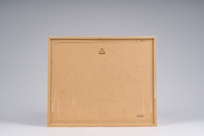 Rodolphe De Saegher (1871-1941): Summer landscape with haystacks, pastel on paper