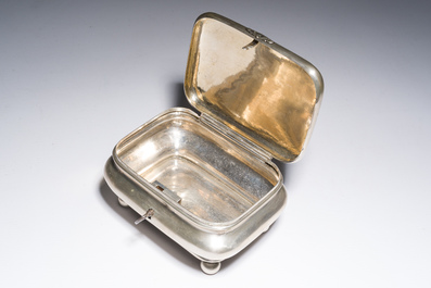 A varied collection of silver items, various styles and origins, a.o. Belgium and Germany, 19th/20th C.