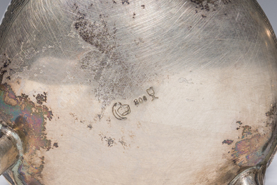 A varied collection of silver items, various styles and origins, a.o. Belgium and Germany, 19th/20th C.