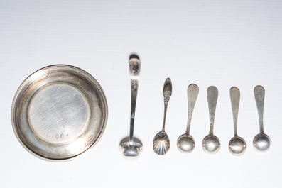 A varied collection of silver items, various styles and origins, a.o. Belgium and Germany, 19th/20th C.