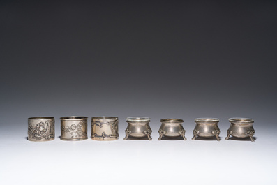 A varied collection of silver items, various styles and origins, a.o. Belgium and Germany, 19th/20th C.