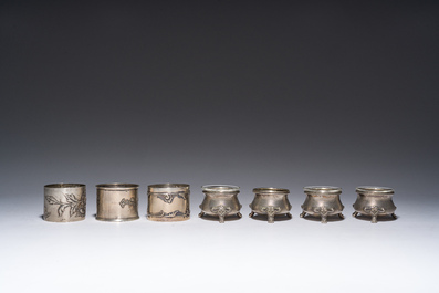 A varied collection of silver items, various styles and origins, a.o. Belgium and Germany, 19th/20th C.