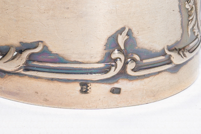 A varied collection of silver items, various styles and origins, a.o. Belgium and Germany, 19th/20th C.