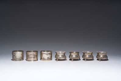 A varied collection of silver items, various styles and origins, a.o. Belgium and Germany, 19th/20th C.
