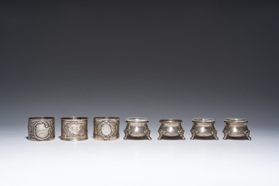 A varied collection of silver items, various styles and origins, a.o. Belgium and Germany, 19th/20th C.
