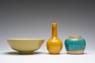 Seven Chinese monochrome wares, 18th/20th C.
