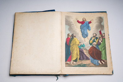 Nicolas Henri Jannin (1816-...): 'Histoire Sainte' and 'Histoire de N. S. J&eacute;sus-Christ', 64 coloured lithographs, Librairie L. Hachette, ca. 1865