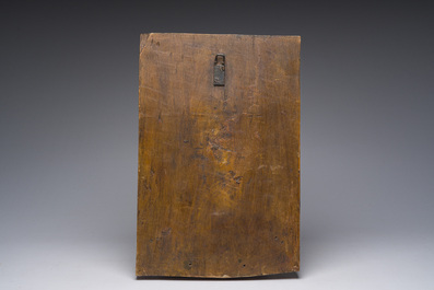 A carved wooden relief with Saint Sebastian, probably Southern Europe, 17th C.