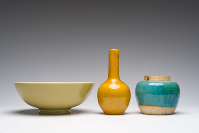 Seven Chinese monochrome wares, 18th/20th C.