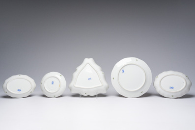 A large Hungarian Herend gilt and polychrome decorated porcelain set with floral design, 20th C.