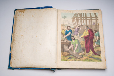 Nicolas Henri Jannin (1816-...): 'Histoire Sainte' and 'Histoire de N. S. J&eacute;sus-Christ', 64 coloured lithographs, Librairie L. Hachette, ca. 1865