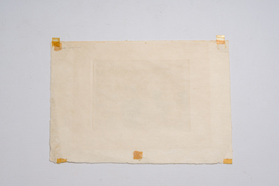 James Ensor (1860-1949): Insectes singuliers, drypoint etching on Japanese paper, dated 1888